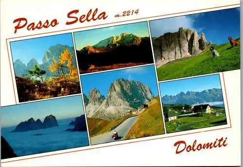 46582 - Italien - Passo Sella , Sellajoch , Mehrbildkarte - gelaufen 2001