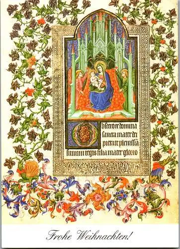 46595 - Maria - Maria mit Kind , Franz Schulz Buchmalerei - gelaufen