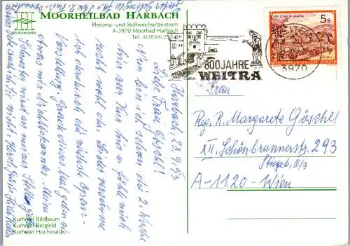 46597 - Niederösterreich - Moorbad Harbach , Kurhotel Bildbaum , Bergfeld , Hochwald - gelaufen 1993