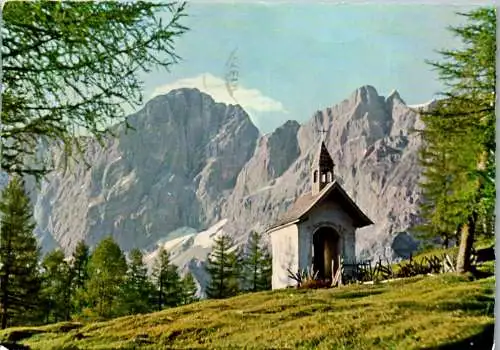 46601 - Steiermark - Ramsau , Am Brandriedl bei der Austriahütte , Der Dachstein - gelaufen 1968