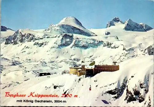 46603 - Oberösterreich - Dachstein , Berghaus Krippenstein mit König Dachstein - gelaufen 1970