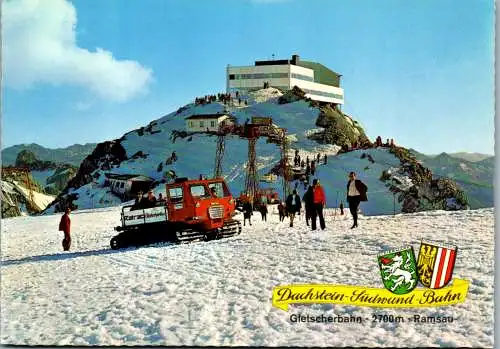 46605 - Steiermark - Ramsau , Dachstein Südwand Bahn , Hunerkogel , Gletscherbahn , Pistenraupe - gelaufen 1975