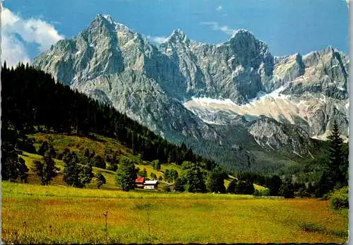 46607 - Steiermark - Ramsau , Torstein , Mitterspitze und Hoher Dachstein von der Hachau gesehen - gelaufen 1968