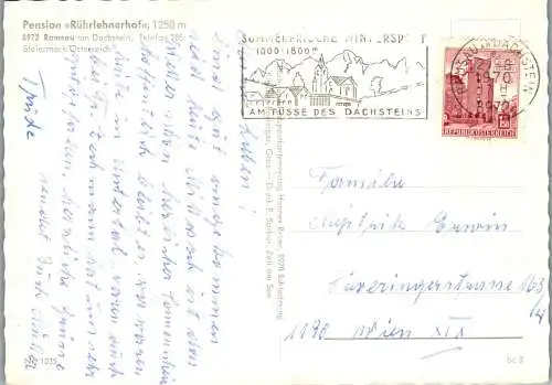 46609 - Steiermark - Ramsau , Pension Rührlehnerhof - gelaufen 1970