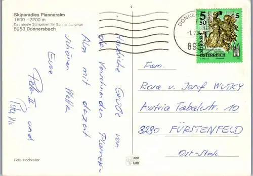 46616 - Steiermark - Donnersbach , Planneralm , Winter , Mehrbildkarte - gelaufen 1994
