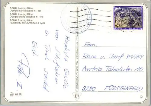 46617 - Tirol - Axams , Olympia Skiparadies , Mehrbildkarte - gelaufen 1994