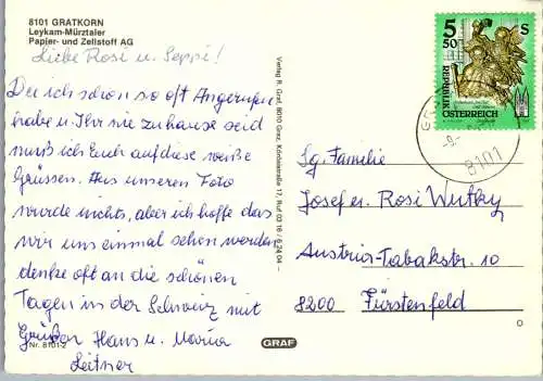 46620 - Steiermark - Gratkorn , Leykam Mürztaler Papier u. Zellstoff AG , Panorama - gelaufen
