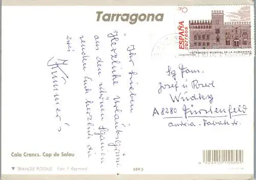 46623 - Spanien - Tarragona , Cala Crancs. Cap de Salou - gelaufen