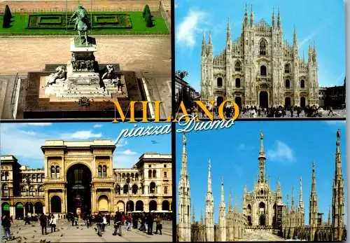 46628 - Italien - Milano , Mailand , Piazza del Duomo - gelaufen 2015