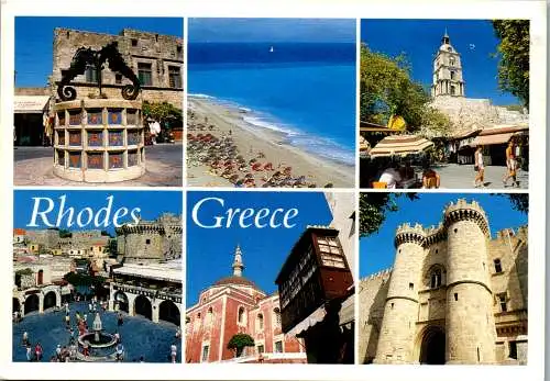 46644 - Griechenland - Rhodes , Mehrbildkarte - gelaufen 1994
