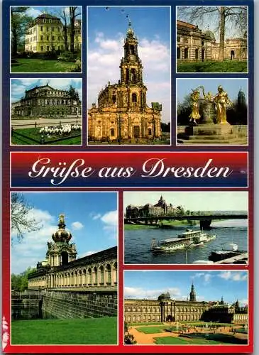 46659 - Deutschland - Dresden , Hotel Bellevue , Semperoper , Albertinum , Kronentor am Zwinger - gelaufen 1997