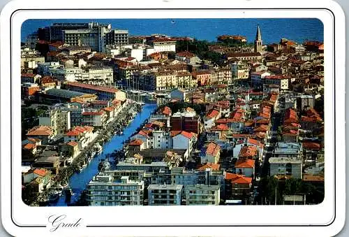46664 - Italien - Grado , Veduta aerea del Porto Canale , Hafen - gelaufen 1997