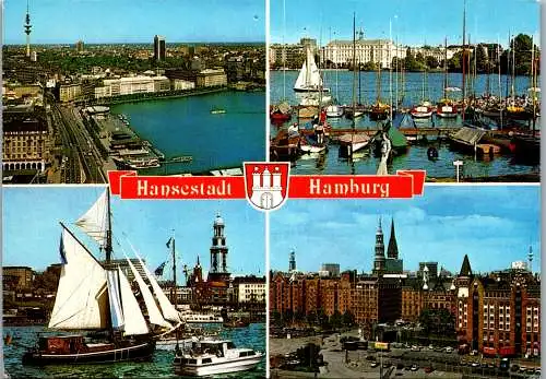 46671 - Deutschland - Hamburg , Mehrbildkarte - gelaufen 1997