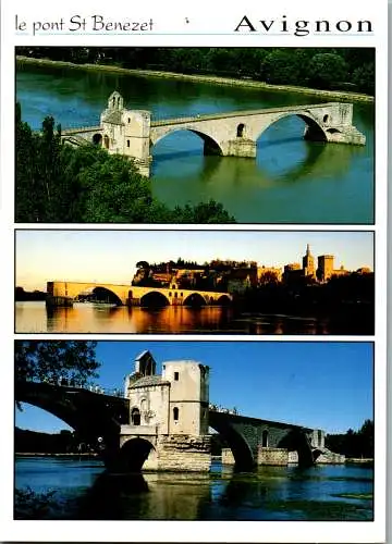 46685 - Frankreich - Avignon , Le Pont St. Benezet  - gelaufen 1997