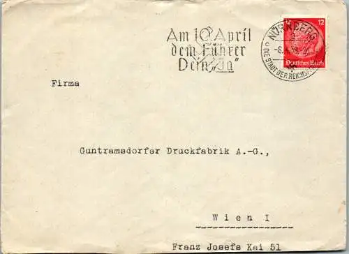 46695 - Deutschland - Nürnberg , Guntramsdorfer Druckfabrik AG - gelaufen 1938