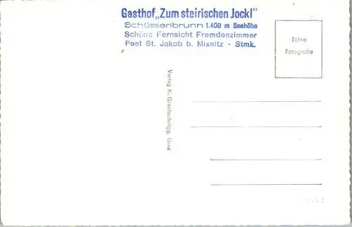 46700 - Steiermark - Mixnitz , Hochlantsch , Bärenschützklamm , Schüsserlbrunn , Gasthof Zum steirischen Jockl