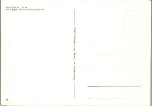 46710 - Kärnten - Mallnitz , Jamnighütte , Blick gegen die Geiselspitze - nicht gelaufen