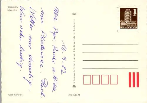 46754 - Ungarn - Badacsony , Mehrbildkarte - gelaufen 1982