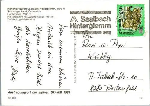 46760 - Salzburg - Saalbach Hinterglemm , Hochtorsee , Zwölferkogel , Mehrbildkarte - gelaufen