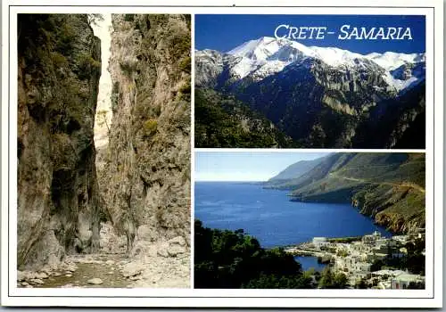 46779 - Griechenland - Kreta , Crete , Samaria , Mehrbildkarte - gelaufen 1999