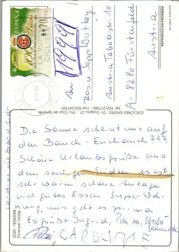 46788 - Spanien - Teneriffa , Isla de Tenerife , Mehrbildkarte - gelaufen 1999