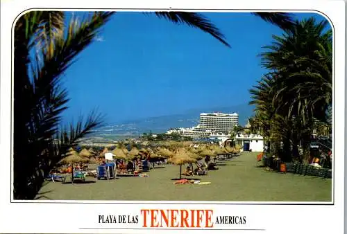 46795 - Spanien - Teneriffa , Playa de las Tenerife Americas , Strand - gelaufen