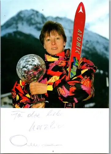 46801 - Berühmte Persöhnlichkeiten - Annemarie Moser , Autogramm , Olympia Siegerin Ski - nicht gelaufen
