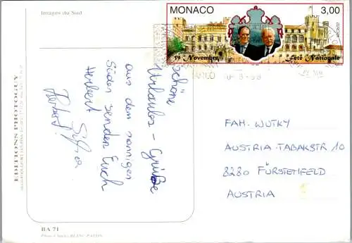 46812 - Monaco - Cote D'Azur , Reflets d'Azur - gelaufen 1998