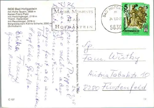 46814 - Salzburg - Bad Hofgastein , Mehrbildkarte - gelaufen 1995