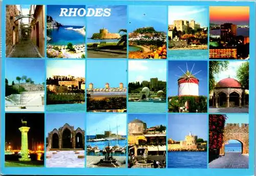 46826 - Griechenland - Rhodes , Mehrbildkarte - gelaufen