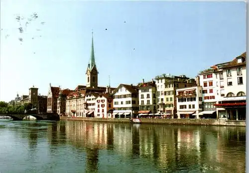 46836 - Schweiz - Zürich , Stadtpartie am Wasser - gelaufen 1998