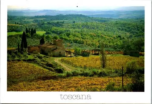 46839 - Italien - Campagna Toscana , Panorama - gelaufen