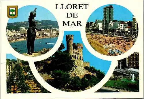 46840 - Spanien - Lloret de Mar , Costa Brava , Mehrbildkarte - gelaufen 1998