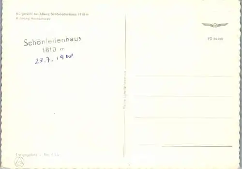 46877 - Steiermark - Aflenz , Bürgeralm , Schönleitenhaus , Hochschwab - nicht gelaufen 1968