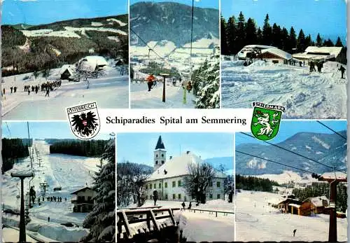 46888 - Steiermark - Spital am Semmering , Ski , Winter , Mehrbildkarte - nicht gelaufen