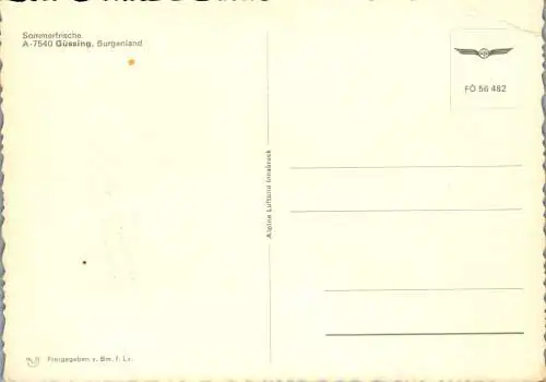 46894 - Burgenland - Güssing , Panorama - nicht gelaufen