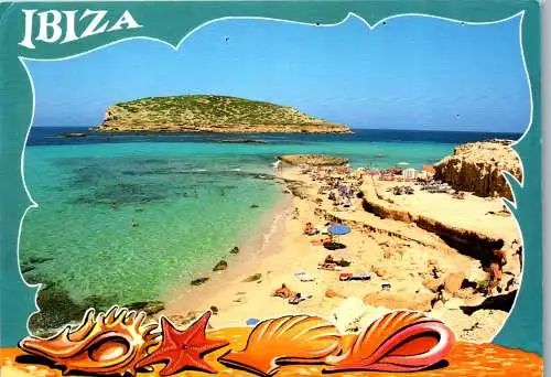 46899 - Spanien - Ibiza , Cala Conta , Strand , Beach - gelaufen