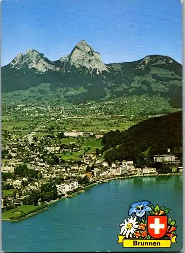 46926 - Schweiz - Brunnen , Vierwaldstättersee , Panorama - gelaufen