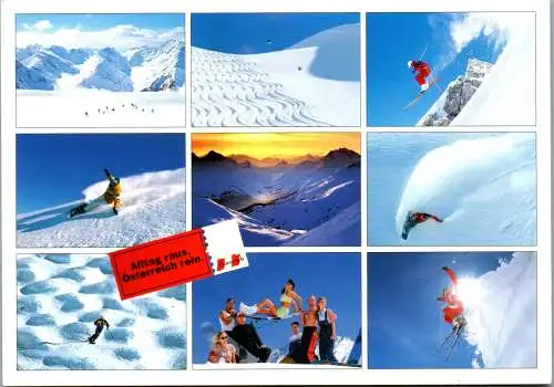 46955 - Sport - Ski , Mehrbildkarte - gelaufen