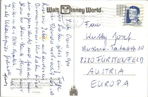 46962 - USA - Lake Buena , Walt Disney , Magic Moments in the Magic Kingdom , Florida - gelaufen 1994