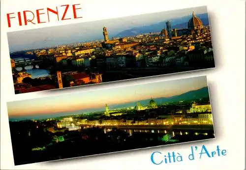 46964 - Italien - Firenze , Citta d'Arte , Mehrbildkarte - gelaufen 1994