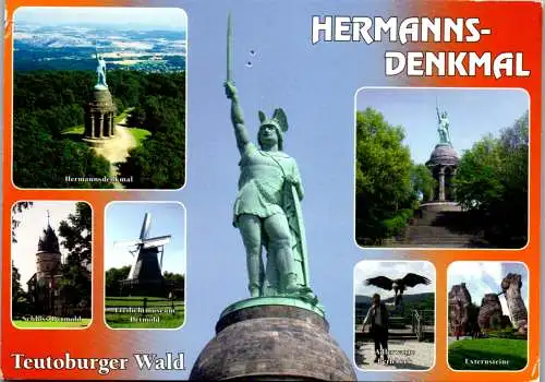 46970 - Deutschland - Lippe Detmold , Hermannsdenkmal , Teutoburger Wald , Adlerwarte Berlebeck - gelaufen 2017