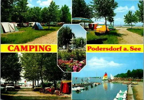 46979 - Burgenland - Podersdorf , Camping am Neusiedlersee , Mehrbildkarte - gelaufen 1998