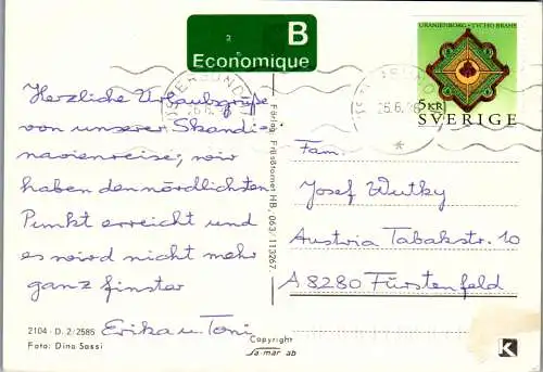 46991 - Schweden - Östersund , Frösön , Mehrbildkarte - gelaufen 1996