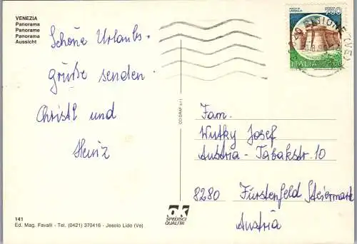 46997 - Italien - Venedig , Venezia , Panorama - gelaufen 1996