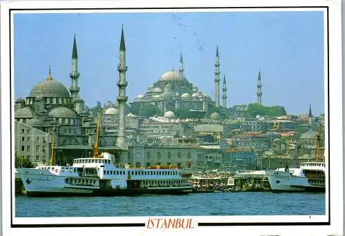 47000 - Türkei - Istanbul , Yeni Camii ve Süleymaniye Camii , Moschee - gelaufen