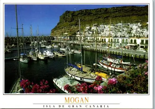47007 - Spanien - Gran Canaria , Puerto de Mogan , Hafen - gelaufen 1996