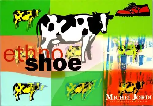 47015 - Werbekarte - Michel Jordi , Ethno Shoe , Oberentfelden - gelaufen 1996