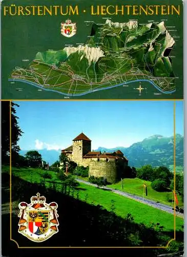 47016 - Liechtenstein - Fürstentum , Schloss Vaduz , Residenz des Fürsten - gelaufen 1996