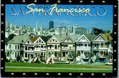 47027 - USA - San Francisco , Victorian Houses - gelaufen 1995